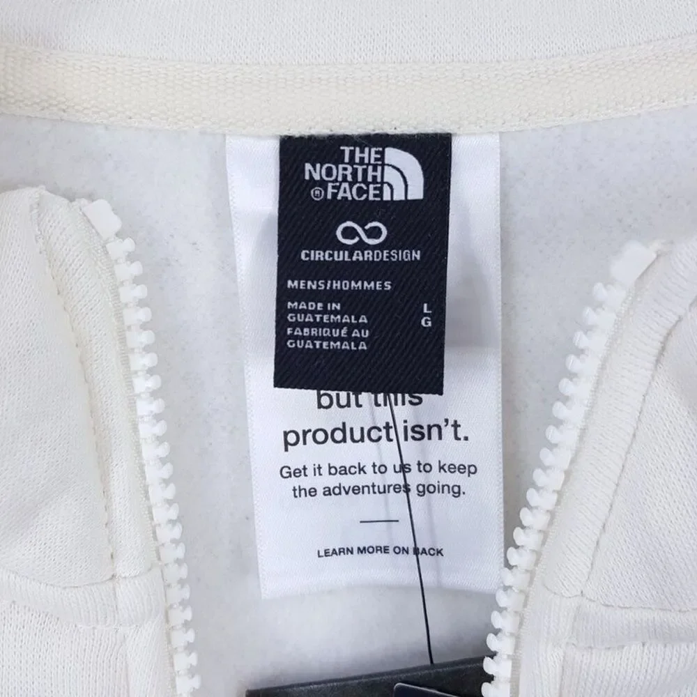 THE NORTH FACE Sweatshirt Mens Large White Dune 1/4 Pullover EVOLUTION Logo